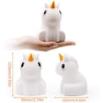 thumbnail image 4 of Lámpara de noche de unicornio para niños pequeños - Lámpara de silicona de 9 colores para la mesita de noche, ideal para guarderías infantiles y regalos de cumpleaños - Mediana, 4 of 5
