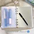 thumbnail image 4 of ipoul A5 Binder, 6 Ring, Refillable Notebook, Embroidery, Budget Planner, 6"x8", Lined Paper, Gift for Women, Lily Flower, Pink, 4 of 10