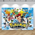 thumbnail image 3 of Fondo de fiesta de Pokémon para niños, decoración de cumpleaños, fotografía de fondo, Pikachu, monstruo de bolsillo, cartel personalizado, 3 of 5