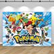 thumbnail image 3 of Fondo de fiesta de Pokémon para niños, decoración de cumpleaños, fotografía de fondo, Pikachu, monstruo de bolsillo, cartel personalizado, 3 of 5