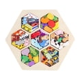 thumbnail image 4 of Rompecabezas de madera para niños en edad preescolar, aprendizaje, iluminación, actividad educativa para 7 en 1, 4 of 9