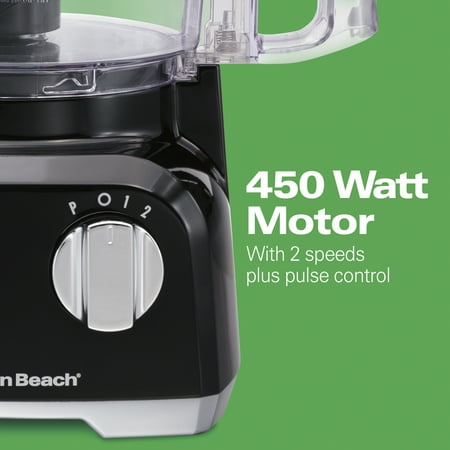 Hamilton Beach - 8 Cup Food Processor with Built-In Bowl Scraper - Black