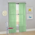thumbnail image 3 of 2 Pack: Basic Rod Pocket Sheer Voile Window Curtain Panels - Assorted Colors, 3 of 4