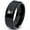 Black Bevel Polish Tungsten, variant on Tungsten Minnesota North Star State Heart Band Ring 8mm Men Women Comfort Fit Brushed Gray Flat Cut Black Polished