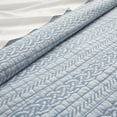 thumbnail image 5 of Levtex Home - Trintton Quilt Set - Full/Queen Quilt (88x92in.) and 2 Standard Shams (20x26in.) - Artisan Woven-Inspired Bands - Blue - Reversible - Cotton, 5 of 5
