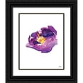 thumbnail image 1 of Fay, Mela 15x18 Black Ornate Wood Framed with Double Matting Museum Art Print Titled - Purple Flower II, 1 of 4