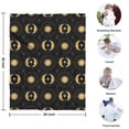thumbnail image 4 of Black Gold Sun Moon Pattern Blanket,Comfortable Soft Flannel Throw Blanket,All Season,Warm Lightweight Blankets for Sofa Bed Couch Living Room Chair,30"x40", 4 of 4