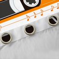 thumbnail image 4 of Homewish Teens Boys Girls Magnetic Tape Curtains Pack of 2 (42x84 Each),Music Melody Theme Curtains Blackout,Black Orange Bedroom Curtains,Lightweight Room Decor, 4 of 6