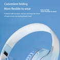 thumbnail image 6 of Bluetooth Headphones Over-Ear Foldable Wireless and Wired Stereo Headset with Microphone FM Radio Soft Earmuffs and Lightweight Design for Cell Phone PC Prolonged Wearing|Abs Blue, 6 of 9