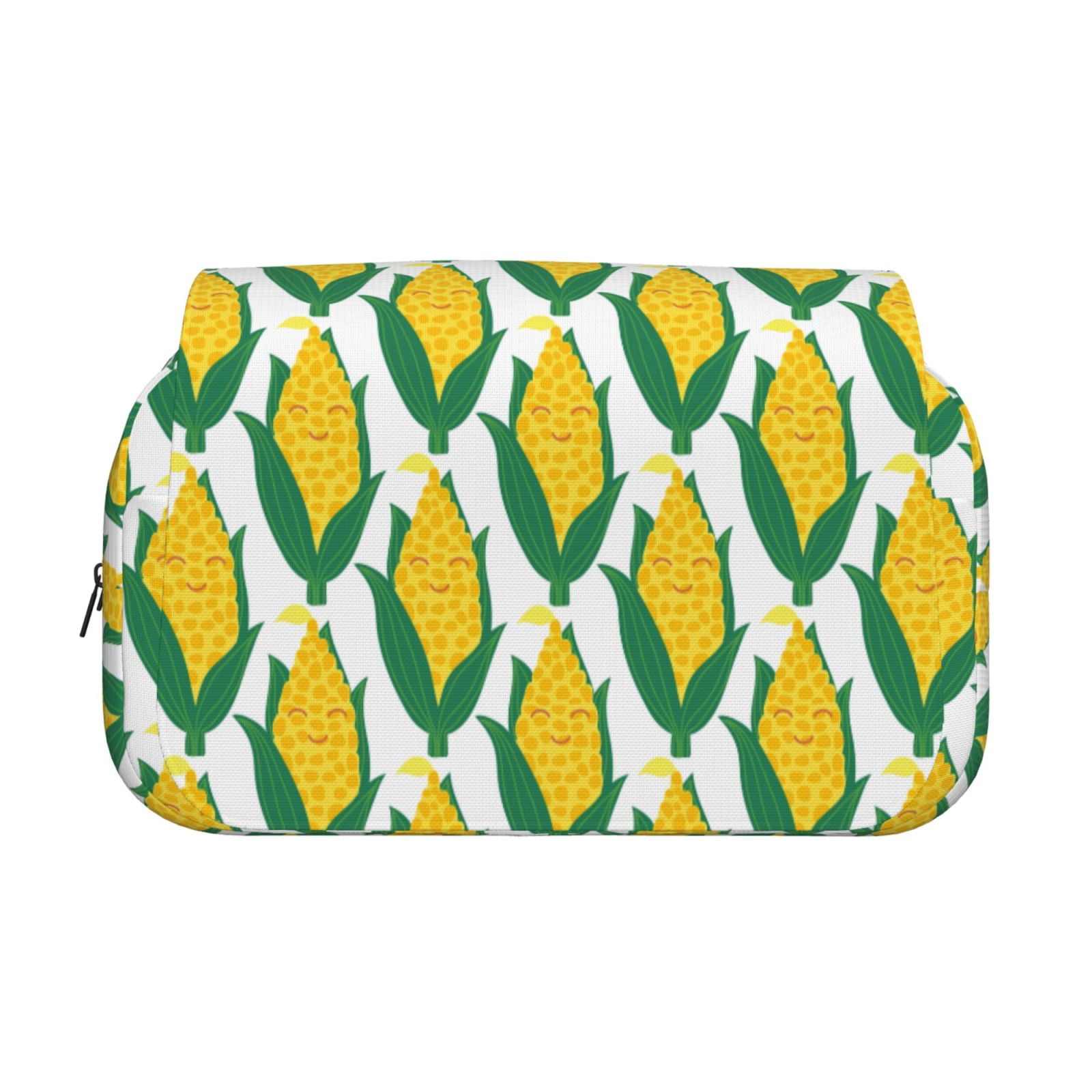 Rateoe Corn Cob Pattern Double Clamshell Pen Case, Storage Organizer with Two Zipper Compartments– Holds Up to 50 Pencils & Pens