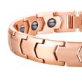 thumbnail image 4 of Elegante brazalete de material acero inoxidable hecho de oro and rosa, brazalete 8.66 "/ 7.48" 21.5cm Yinane Pulsera de acero inoxidable, 4 of 8
