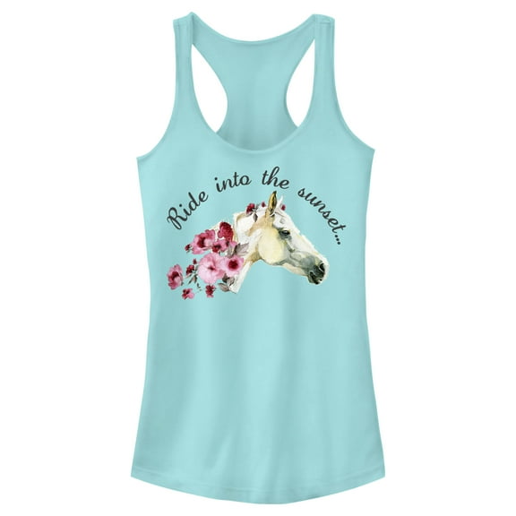 Junior's Lost Gods Ride Into the Sunset Racerback Tank Top Cancun Medium
