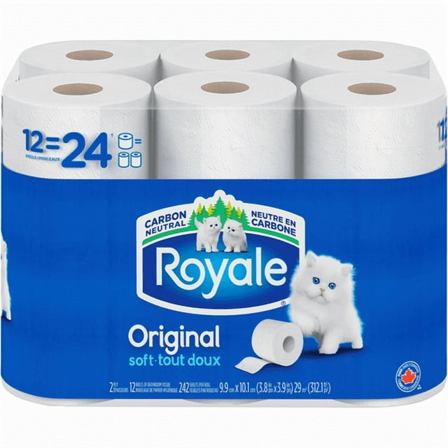 Original Toilet Paper, 12 Equal 24 Rolls, 242 Bathroom Tissues per roll