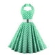 thumbnail image 1 of Vestidos Para Mujer Vestidos Casuales Sin Mangas Cuello Redondo Retro Estampado de Lunares Cinturón de Cintura Alta Cuello Halter Vestido Sin Espalda Odeerbi ODB149625, 1 of 3