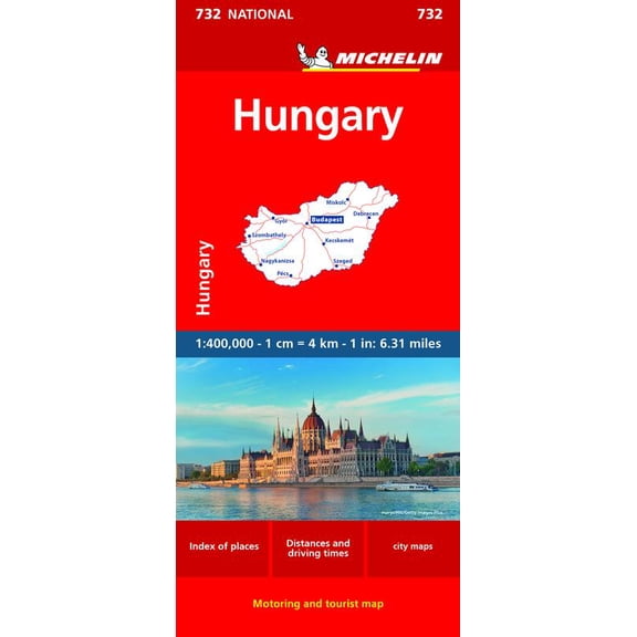 Maps/Country (Michelin): Michelin Hungary Map 732 (Edition 10) (Sheet map, folded)