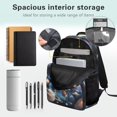 thumbnail image 4 of KUIFORTI Brown Planet Kids Backpack Waterproof Boys School Bag with Laptop Compartment Adjustable Straps for Elementary Primary Middle Back to School Essentials, 4 of 7