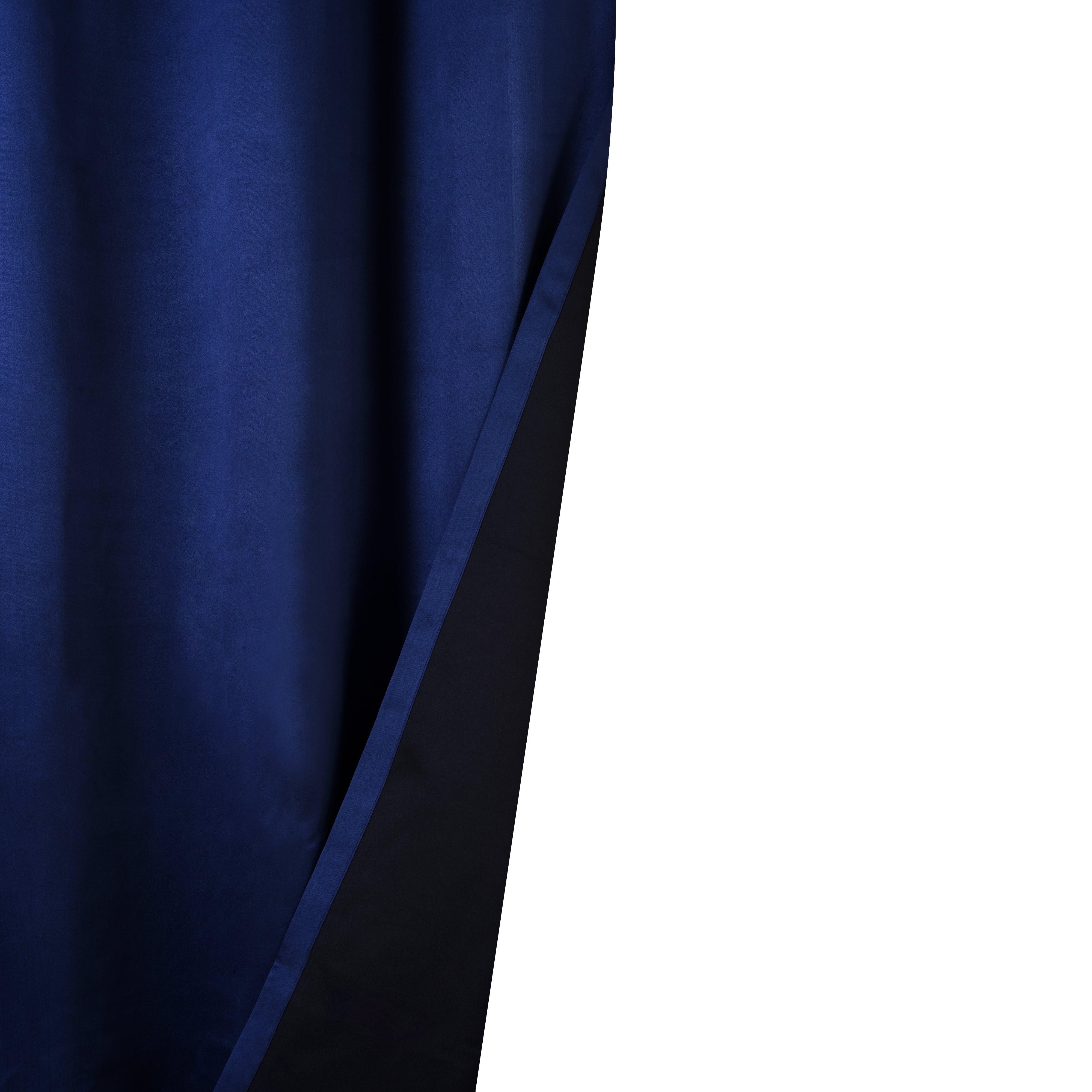 Triangle Weavers Window Blackout Curtains 100% Polyester, Set Of 2, Royal Blue color, 42"W x 63"L