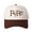 Brown, variant on FoRe Embroidered Patchwork Trucker Cap | Adjustable Unisex Snapback, Golf Essential