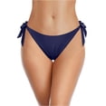 thumbnail image 2 of Side Tie Triangle Bikini Bottom with Cheeky Reveal and Low Waist Fit, Awesome For Summer Festivals Beach Clubs Or Hot Days Navy XL, 2 of 5