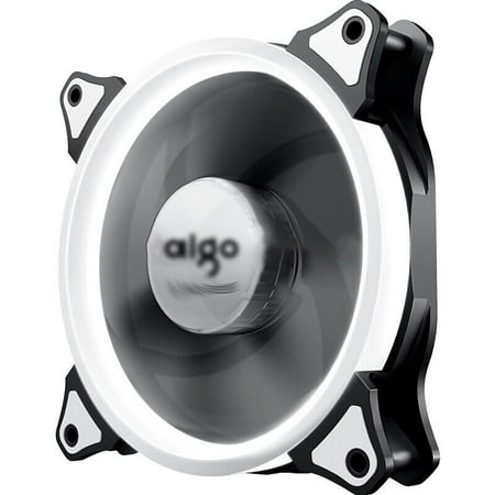 Aigo Computer 120mm Aurora Case PC Fan Cooling Fan Hydraulic Bearing 12V 3pin+4pin Mute Cooling Fan for CPU Cooler Cooling,