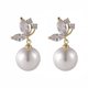 thumbnail image 5 of 1 par Pendientes de aleación con estilo Mujeres Pearl Ear Studs Chic Ear Joyerías, 5 of 6