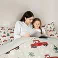 thumbnail image 5 of Manfei Merry Christmas Bedding Comforter Set,Green Xmas Tree Twin Comforter Sets,Red Truck Bedding Set For Teens,Ultra Soft Home Decor Reversible,2 Pieces, 5 of 8