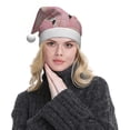 thumbnail image 5 of Kowoue Flamingos Pattern Santa Hat Christmas Hats for Adults, Holiday Unisex Velvet Comfort Xmas Hat for Women Men, 5 of 6