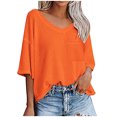 thumbnail image 1 of Birdeem T-Shirt Décontracté Mode Femme Col en V Manches Courtes Ample, 1 of 7