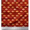 thumbnail image 1 of Soimoi Poly Georgette Fabric Fish & Shells Ocean Print Fabric by Yard 52 Inch Wide, 1 of 2