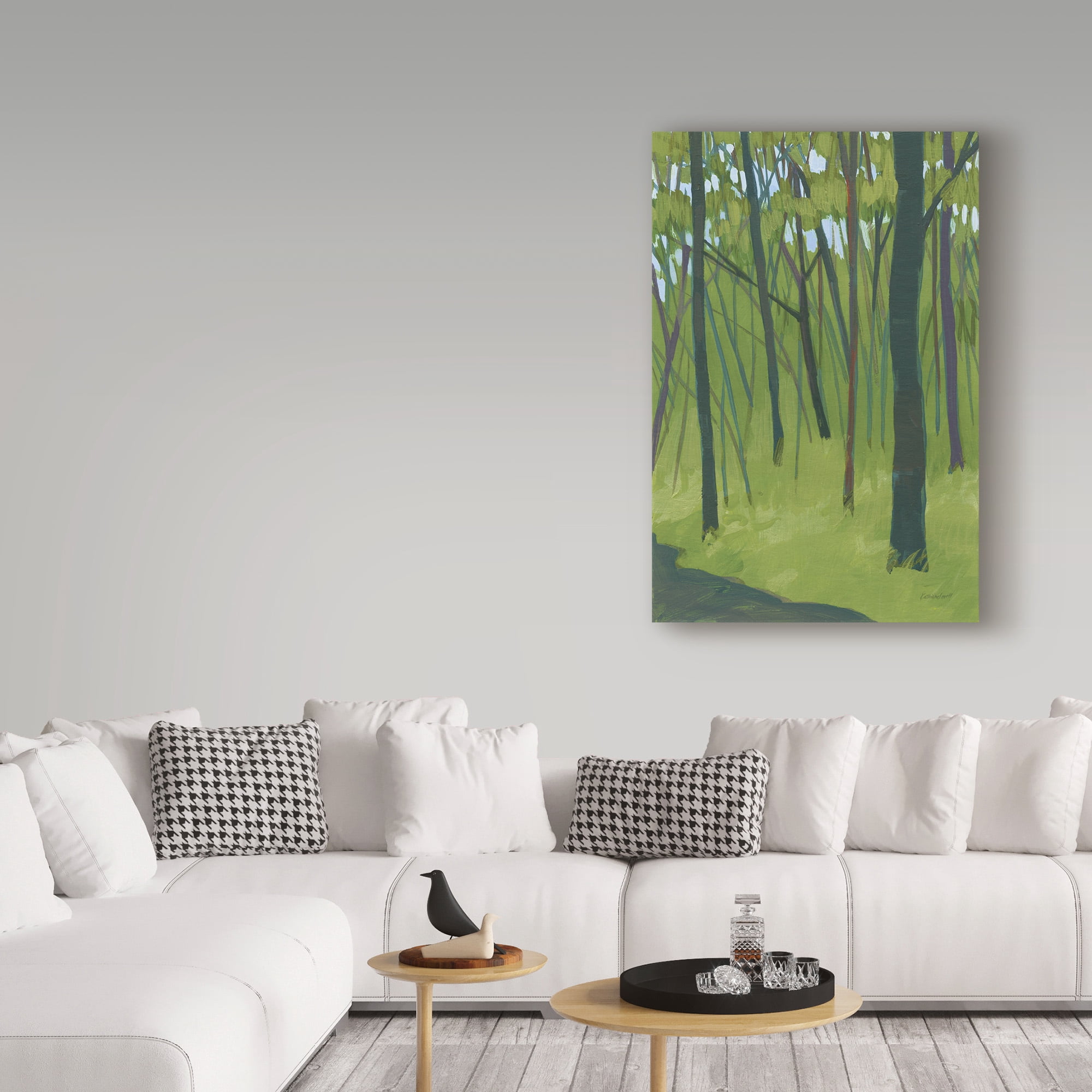 Trademark Fine Art 'Spring Woods Dark Green' Canvas Art by Kathrine Lovell
