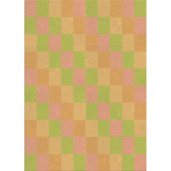 Ahgly Company Machine Washable Indoor Rectangle Transitional Orange Area Rugs, 7' x 10'