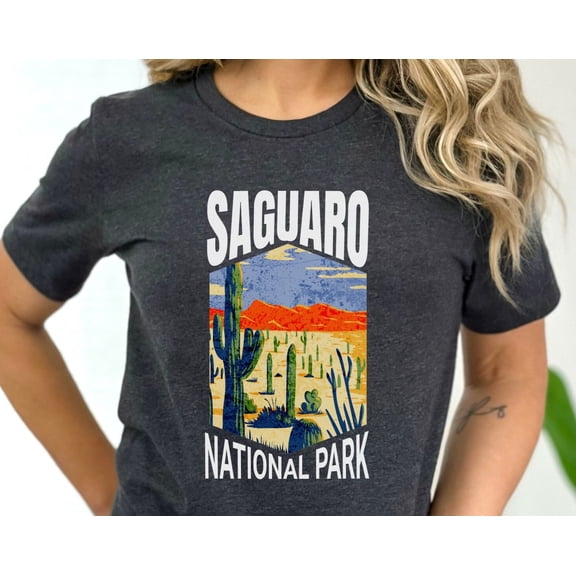 Gildan Arizona Desert Cactus Tee Featuring Saguaro National Park Graphic, Ideal For Hikers, Campers, And Outdoor Nature Fans, S-5XL Shirt