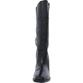 thumbnail image 3 of Sam Edelman Drina Ath Black Almond Toe Chunky Heel Knee High Classic Riding Boot (BLACK, 6), 3 of 5