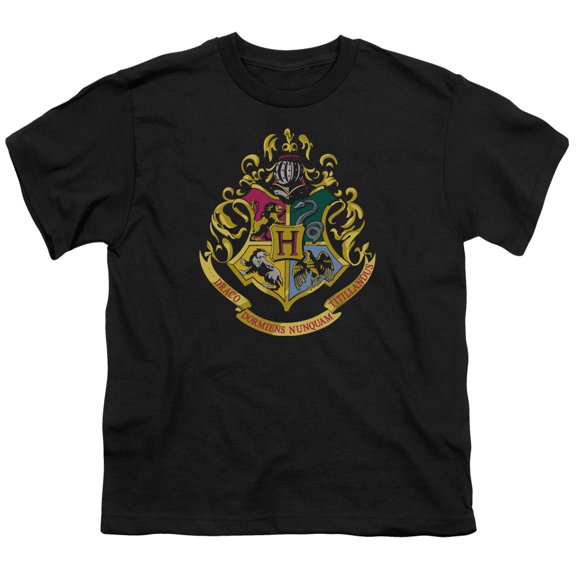 Harry Potter - Hogwarts Crest - Youth Short Sleeve Shirt - Large