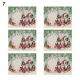 thumbnail image 2 of Christmas Holiday Placemats Set of 6, Santa Clause Reindeer Vintage Style Snowflake Heat-Resistant Washable Table Place Mats for Kitchen Dining Table Decoration, 2 of 8