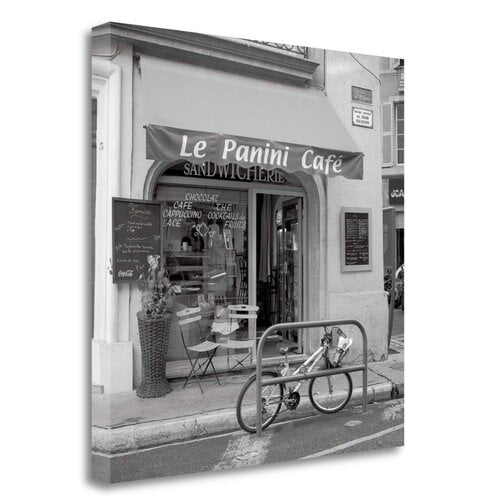 Tangletown Fine Art Le Panini Cafe By Alan Blaustein, Gallery Wrap Canvas