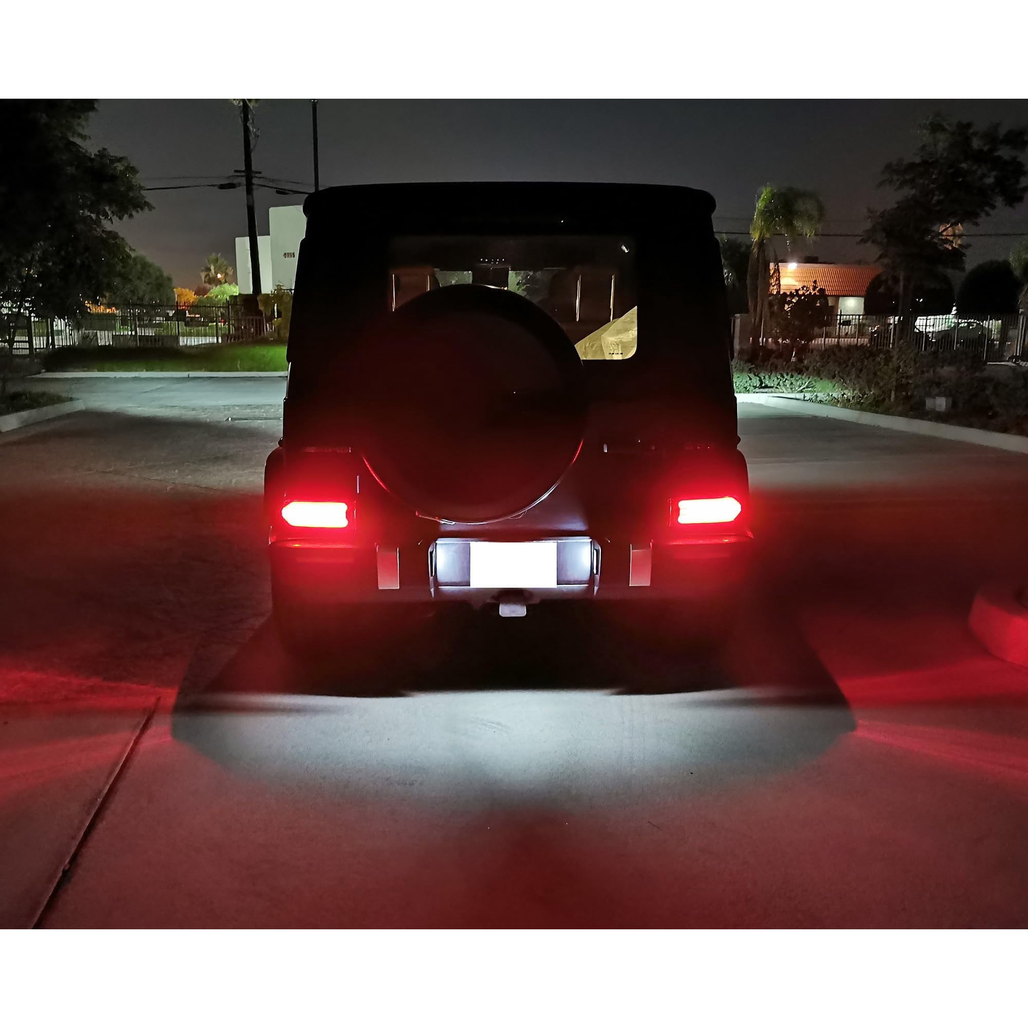 Xenon White Full LED License Plate Light Kit For Mercedes 2019-up G-Class (W463A) and 2013-2018 G-Class (W463 LCI/Facelift)