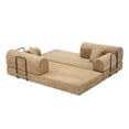 thumbnail image 5 of Timbernest 78.8" Convertible Sleeper Sofa with Storage, Corduroy Sofa Bed for Living Room, Cream, 5 of 7