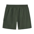thumbnail image 7 of QPNGRP Men's Beach Swim Trunks Quick Dry Sports Fitness Shorts Drawstring Zipper Pockets and Mesh LiningArmy green 38, 7 of 7