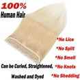 SEGO Blonde Clip in Human Hair Extensions Balayage One Piece Soft