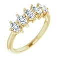 thumbnail image 4 of Pompeii 1Ct Five Stone Marquise Diamond Wedding Ring in 14k White or Yellow Gold, 4 of 6