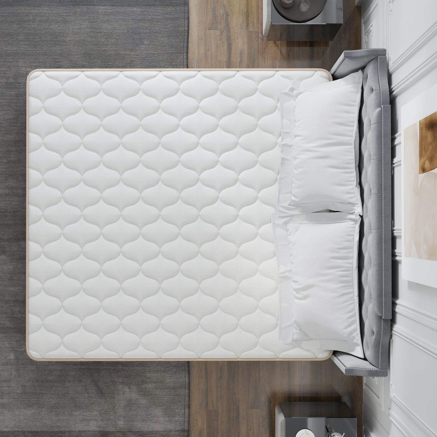 AMENDPATURE 12-inch Queen Size Hybrid Mattress in a Box: Gel-Infused Memory Foam + Pocket Spring Hybrid (Adult Use)