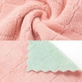 thumbnail image 5 of Easy Everyday Dishcloth -Print Two-color Double-sided Absorbent Dishcloth Thickening Wipe Tablecloth Towel Rag Powder Gray, 5 of 8