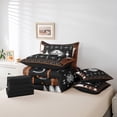 thumbnail image 6 of Manfei Tribal Aztec 7 Pieces Bedding Comforter Set,Cow Print Full Bedding Set Lightweight,Bohemian Horseshoe Fitted Sheet Flat Sheet,Ultra Soft Western Home Decor,Reversible, 6 of 8