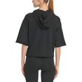 thumbnail image 2 of MSRP $59 DKNY Womens Elbow Sleeve Hoodie Top Black Size Small, 2 of 2