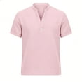 thumbnail image 4 of LIBRCLO Mens Henley Shirts Short Sleeve Casual Button Down Shirts Breathable Solid Color Tops, 4 of 6