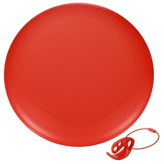 Flying Disc, Sports Flying Disc 10.7 inch & 175g & Plastic & Red with Carry Ring - Fitting for (Outdoor/Beach/Camping/Park/Pet/Pro/Beginners)