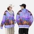 thumbnail image 4 of Vsdgher Sweat à Capuche Imprimé Fleur Cosmos Violet Coloré pour Hommes Femmes, Manches Longues Protection Solaire Pêche pour Course Natation-3TG, 4 of 7