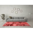 thumbnail image 3 of Ahgly Company Indoor Square Abstract Red Modern Area Rugs, 7' Square, 3 of 4