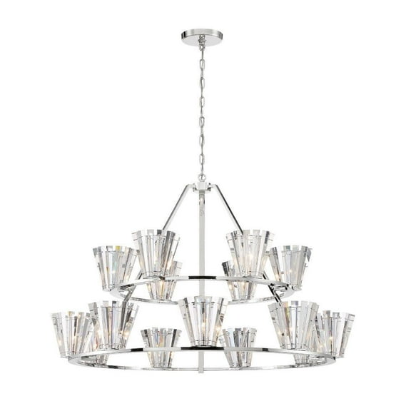 38869-013-Eurofase Lighting-Ricca - 15 Light 2-Tier Chandelier